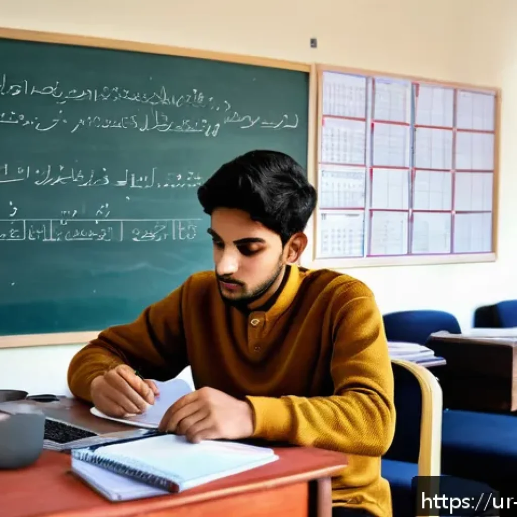 헝가리어 문법 기초 - A cozy study room with a young South Asian man practicing Hungarian language on his laptop, surround...